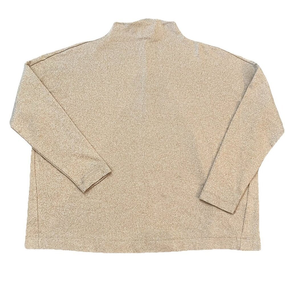 LOFT Neutral Beige Mock Neck Sweater